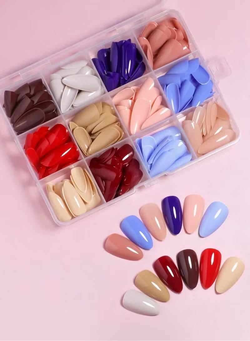 Shein Artificial Nails Set – 288 Pcs with 12 Different Colors, Easy to Apply & Wear - Image 1